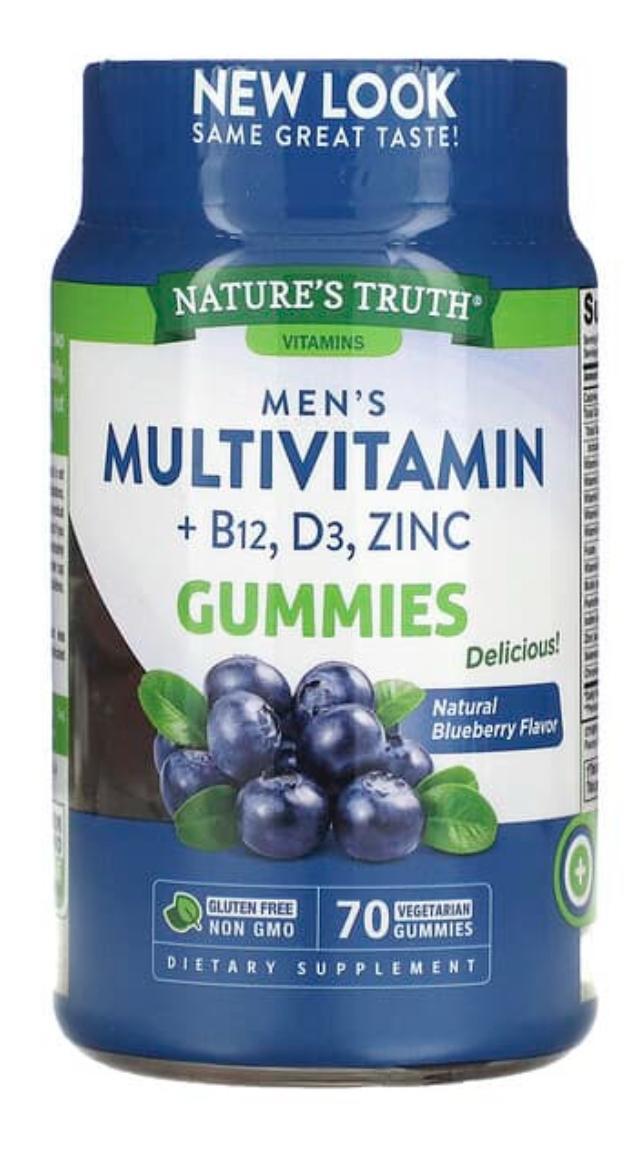 NT MEN'S MULTI-VITAMIN +B12,D3,ZINC GUMMIES BLUEBERRY