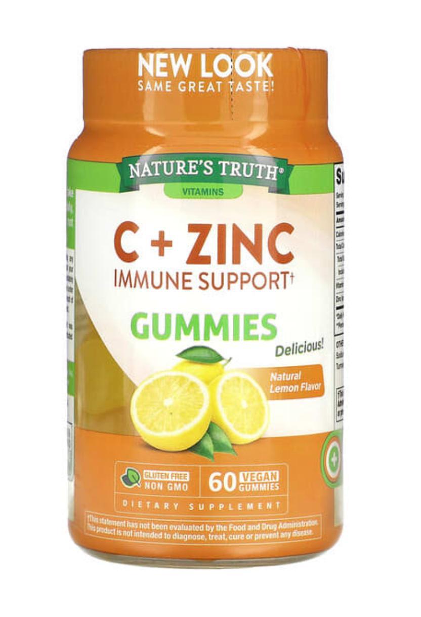 NT C+ZINC IMMUNE SUPPORT GUMMIES-NATURAL LEMON 60'S